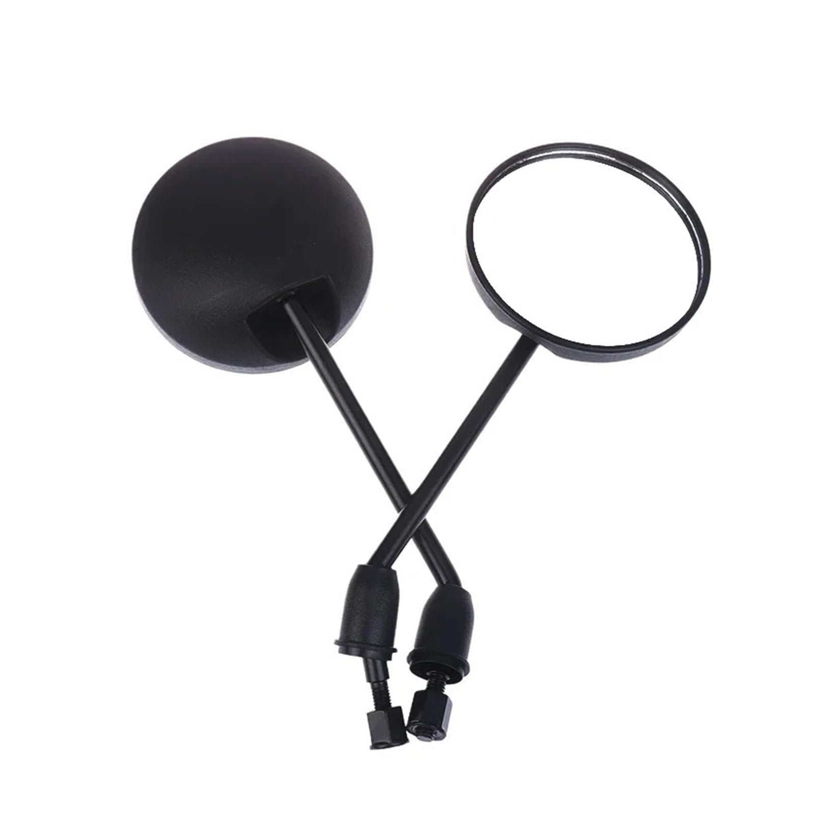 UTLODY motorcycle mirrors For Motorcycle Mirrors Universal 8mm Scooter E-Bike Retro Rearview Adjustable HD ABS Round Side Mirror bar end mirror