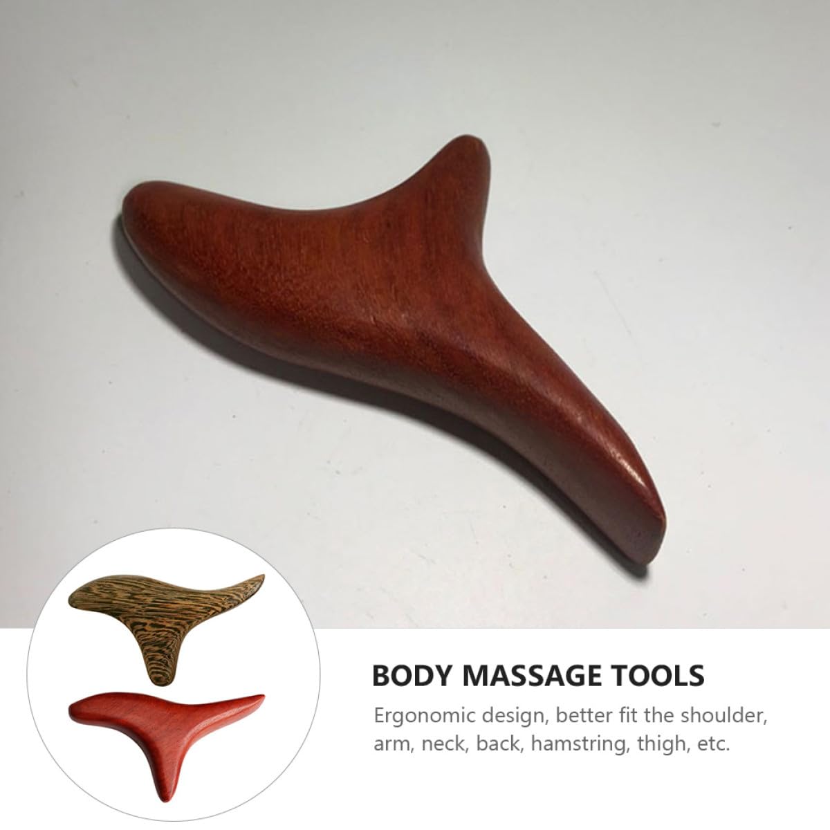 Bâtonnets de Massage en Bois Synthétique 2 Pièces, Légers et Compacts, Design Ergonomique pour Soin Corporel à Domicile Salon de Beauté