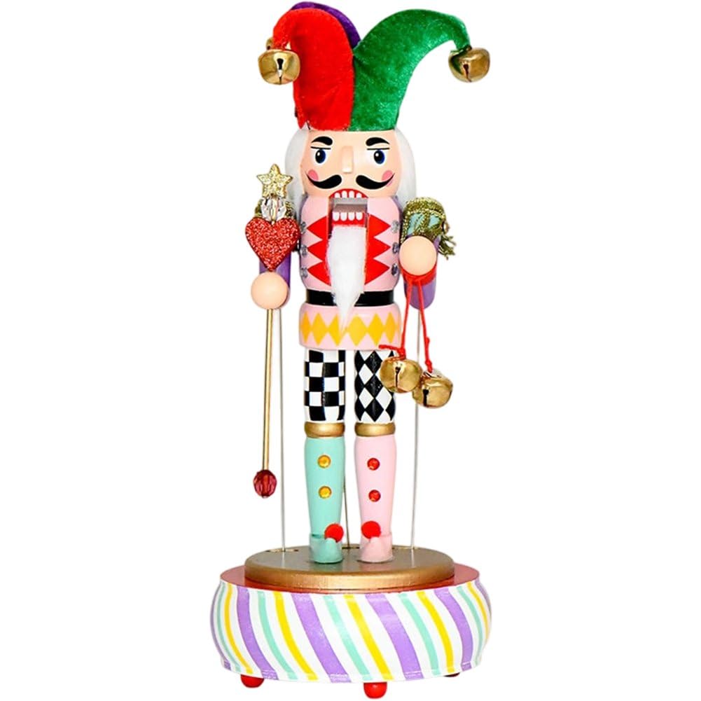 Carillon Schiaccianoci, Statuetta del Soldatino Pagliaccio, Carillon Natalizio, Decorazione Tavolo per Le Feste, Regalo Collezione, Decorazione per Casa, Mensola del