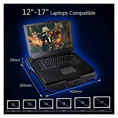 Base Refrigerante para Laptop con 5 Ventiladores Ajustables miniatura 3