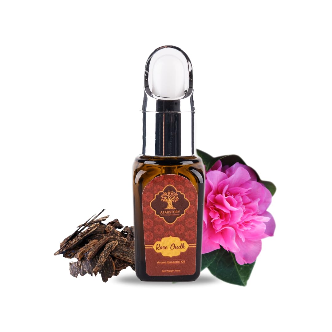 Atarstory Pure Rose Oudh Essential Oil | 10ml | 100% Natural and Therapeutic Grade Aromatherapy Oil