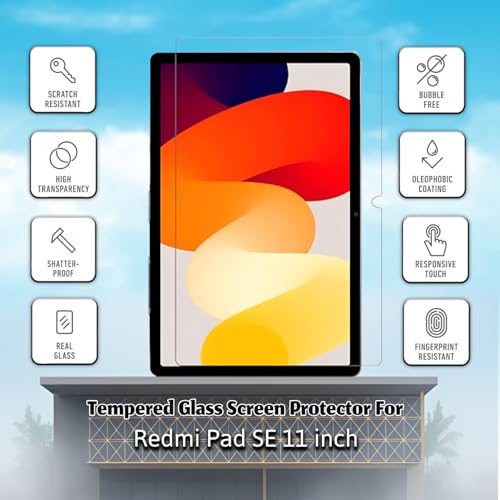 Image of Tempered Glass Screen Protector for Redmi Pad SE 11 inch [Scratch Resistant] [Easy Installation] [Bubble Free] [1-Pack]