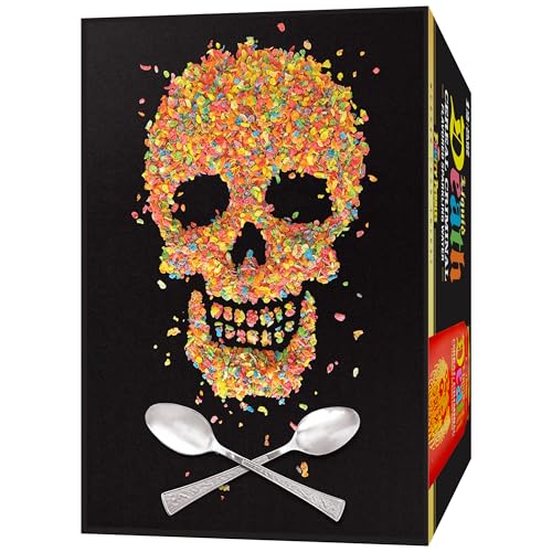 Image of Liquid Death Soda-Flavored Sparkling Water - Cereal Criminal (Fruity Pebbles, Cream), Less Sugar*, Huge Flavor, No Caffeine, No Artificial Sweeteners, 12 Fl Oz (Pack of 12)
