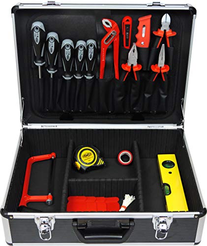 Famex 744-98 Werkzeugkoffer gefüllt mit Werkzeug - Werkzeugkiste bestückt mit Werkzeug-Set - Werkzeugkasten – Bild 3