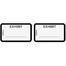 Tabbies legal exhibit label