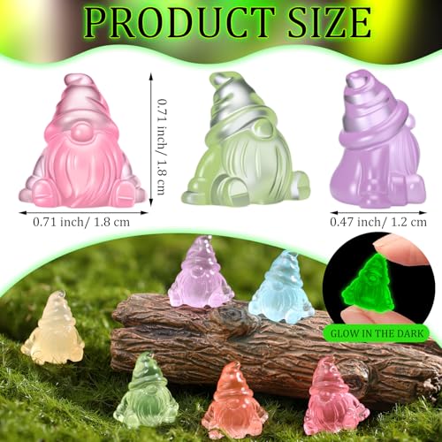 60 Figuras Mini Renos Luminiscentes de Resina para Jardín miniatura 2