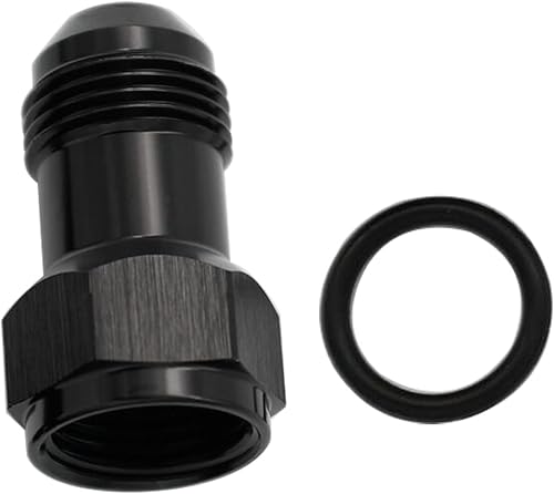 Miniatura 2 de KRD PERFORMANCE Aluminio 10AN hembra a 10AN macho Extender Fitting, AN10 extensiones Adaptador Conector con junta tórica, negro, longitud completa