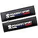 2PCS Rembourrage de ceinture de sécurité pour Peugeot TI 106 206 3008 308,Coussinets de ceinture de sécurité respirants en fibre de carbone pour adultes et enfants,Accessoires de décoration de style
