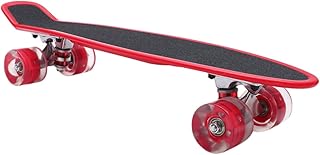 STAHAD 1Pc Skate Fosco Placa De Peixe Pequeno Mini Longboard Light Up Longboard Street Mini Skates Placa Deslizante Para Crianças Ao Ar Livre Adulto Skate Cruzador Criança Quatro Rodas