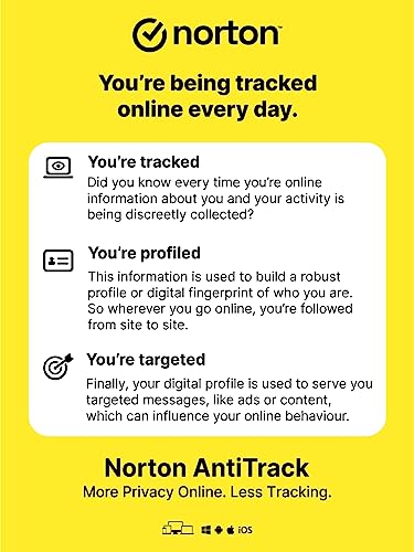 Image of Norton AntiTrack | 5 Devices 1 Year | Windows, Mac & iOS | Anti-finger Printing, Tracker & Cookie Blocker
