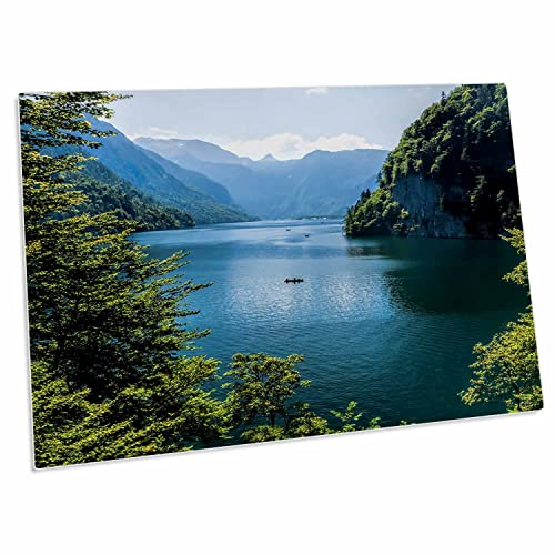 3dRose Summer Landscape Mountains Alps and Lake - Desk Pad