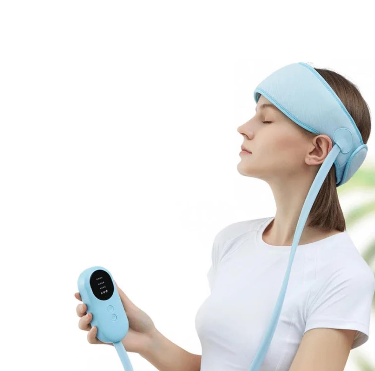 Massaggiatore per Testa con Aria Compressa e Calore - Dispositivo Relax 3 in 1 per Insonnia, Stress e Mal di Testa - Leggero, Regolabile, Rilassante - Idea Regalo Uomo Donna