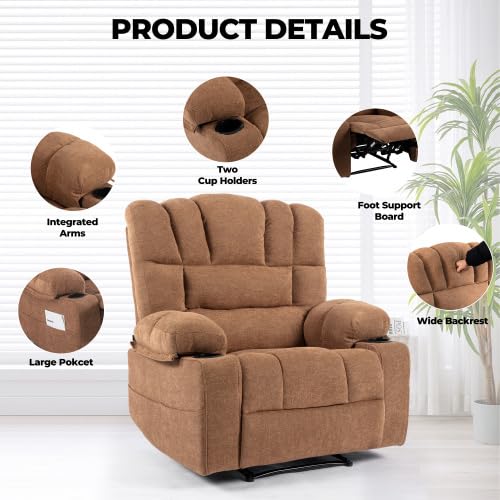 Sillón ergonómico reclinable marrón con masaje miniatura 5