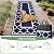 GENIMO 2.5' x 8' Outdoor Rug Waterproof for Patio Decor, Foldable Reversible Plastic Straw Area Rugs Mat for Runner Porch, Outside Carpet for Rv, Deck, Picnic, Beach, Balcony, Camper, Blue & White