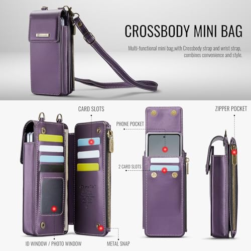 Pochette crossbody case pour Samsung Z Fold 7 protégeant contre le vol