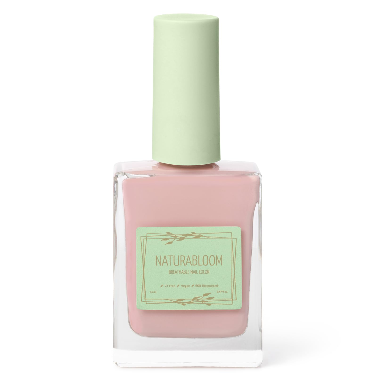 NATURABLOOM Breathable Premium Long Lasting Nail Polish (Pink Dahlia) - Vegan & Toxin-Free