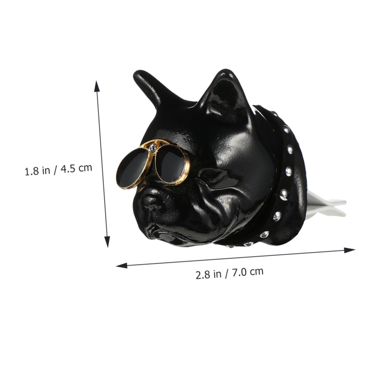 SOLUSTRE 3stücke Clip Für Lustiger Bulldoggenkopf Für Lüftung Auto-dekoration Und Duftspender Für Innenräume Mit Brille Langlebig Und