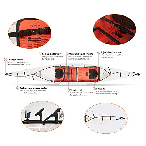 Oru Kayak Foldable Kayak Haven TT | for 1 or 2 People - Stable, Durable, Lightweight - Lake and River Kayaks - Beginner, Intermediate - Size (Unfolded): 16'1