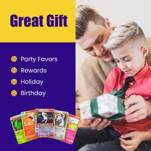 Pkmn Bulk Card Box - 20 Rares, 20 Holo/Shiny Cards, 3 Holo Rares, And 70 Common/Uncommon Bulk Cards - Compatible With Pkmn Trading #TOP5