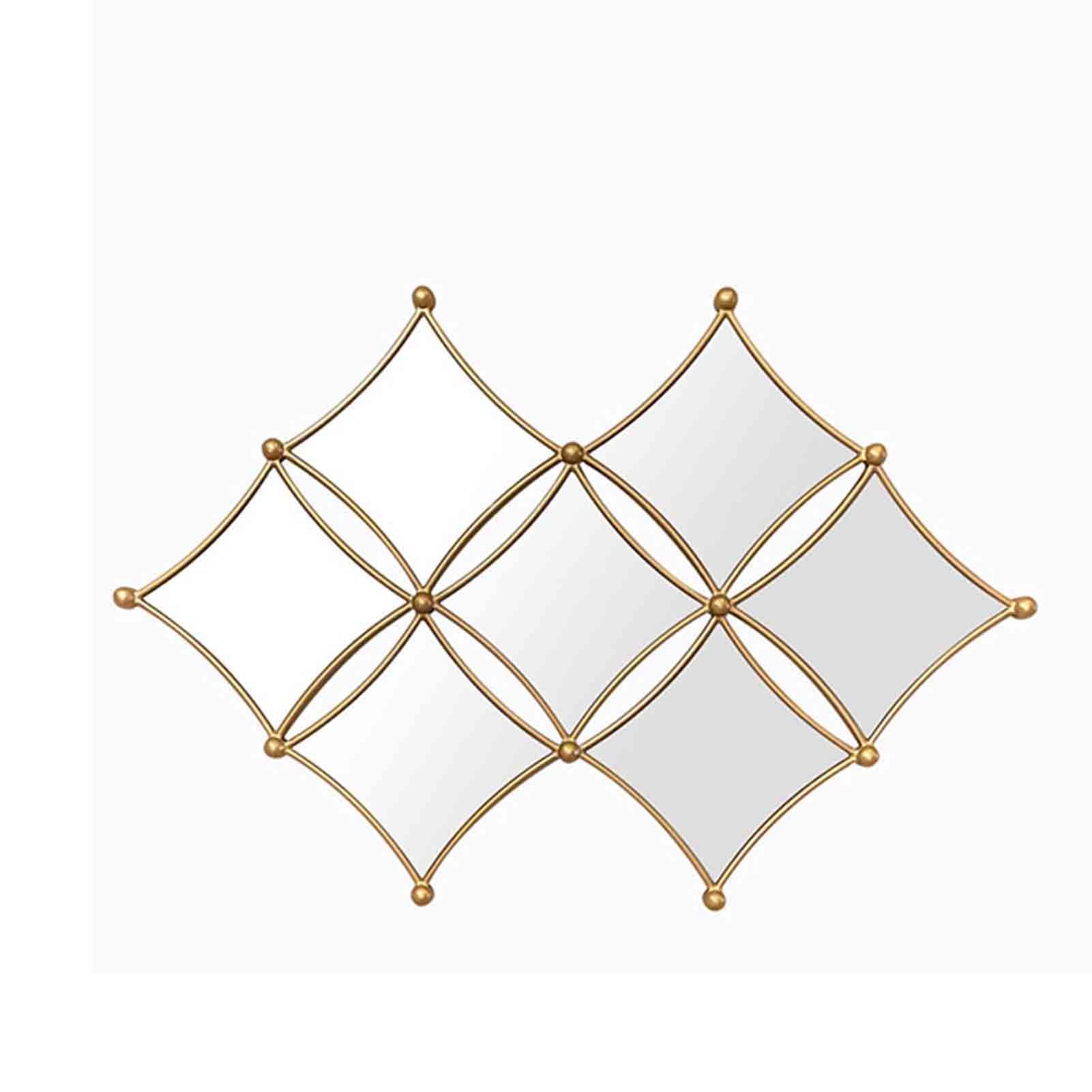 Miroir Créatif en Métal pour Entrée et Salon Décoration Murale Chic et Lumineuse