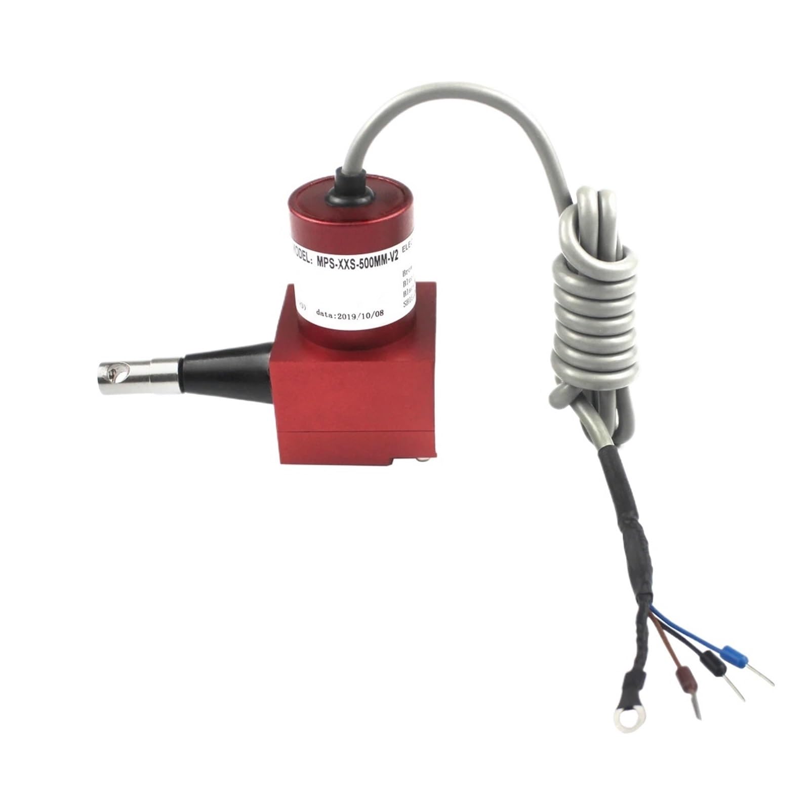 Potentiomètre à câble métallique à capteur linéaire, Sortie 4-20mA/0-5V/0-10V, Plage de Mesure 100-800mm MPS-XXS(500mm 0-5V)