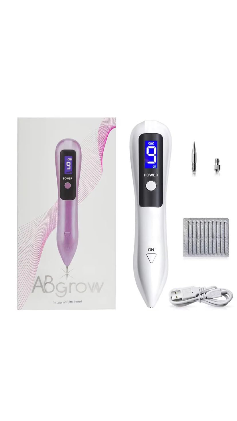 Abgrow Mole Removal Plasma Pen – 9 Adjustable Strength Levels, USB‑Rechargeable with Safety Chip & LED Spotlight – Painless Home Skin Care Tool for Dark Spots, Freckles, Warts & Skin Tags-image-44