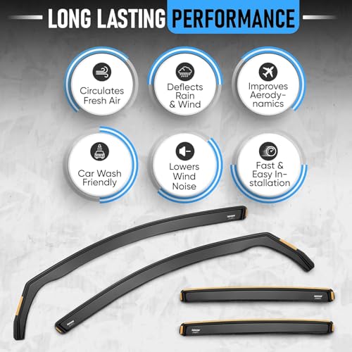 Deflectores para Range Rover L322 2002-2012 ventanillas coche 6