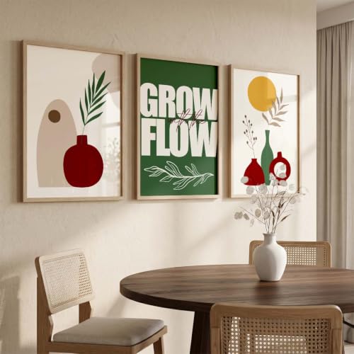Image of kotart Decorative Painting for Wall Decoration - Modern Art Wall Decor Framed Painting for Living Room Bedroom - Framed Posters /Paintings with Frame Set of 3 (Art 4)
