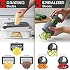 Mueller Pro-Series All-in-One, 12 Blade Mandoline Slicer for Kitchen, Food Chopper, Vegetable Slicer and Spiralizer, Cutter, Dicer, Grater, Kitchen Gadgets Sets with Container, White Sand/Gray #4