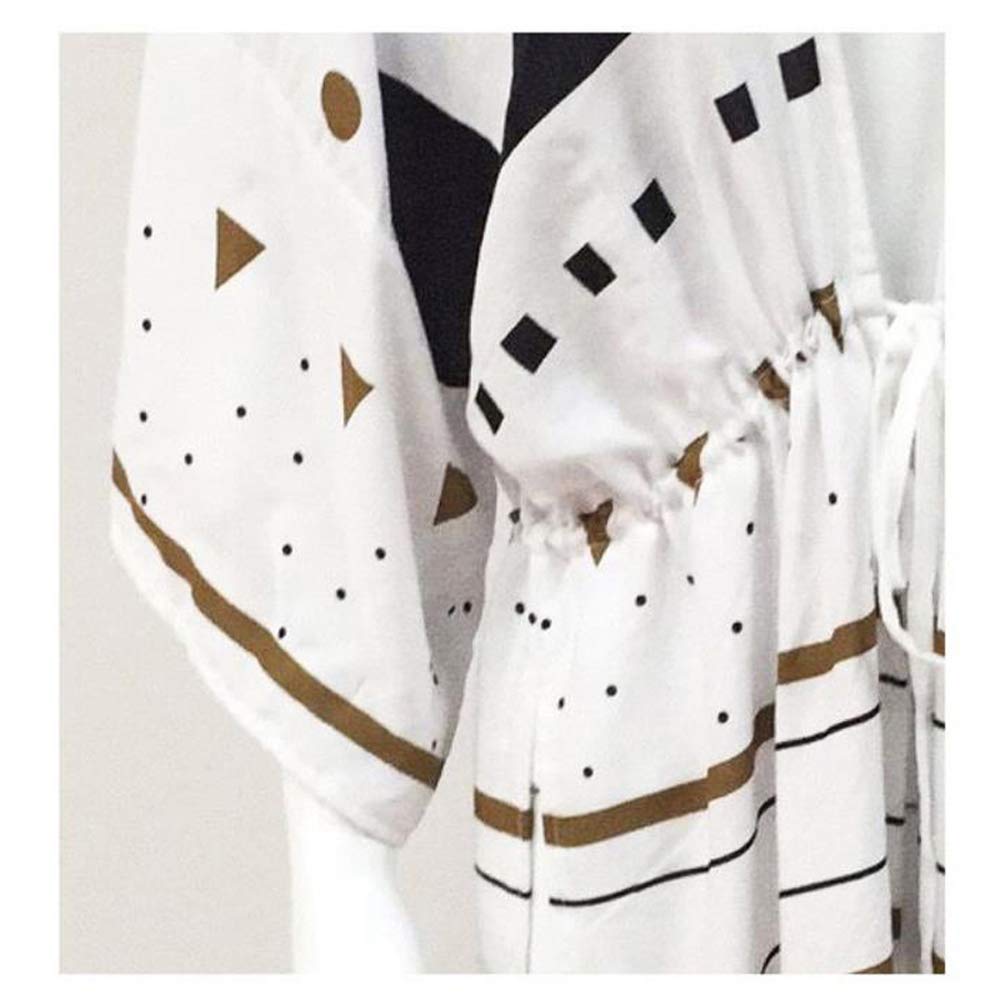 Costumi da Bagno Lunghi Costumi da Bagno da Donna Cardigan da Spiaggia Copricostume da Spiaggia in Cotone Kimono Estivo Stampato Maxi Vestito per Vacanze in Piscina