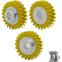 3 Pack W10112253 Mixer Worm Gear Replacement for KitchennAid Stand Mixer Repair, WPW10112253 Fiber-Reinforced Gear for Artisan, Classic, Ultra Power, KSM150, K45SS, KSM90, 4.5/5 Quart Mixers