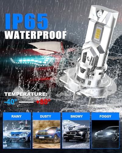 Image of H7 Bulb, 800% Brighter 40000LM 6000K Xenon White H7 Bulb, No Adapter Required 1:1 Mini Size Plug and Play, Pack of 2