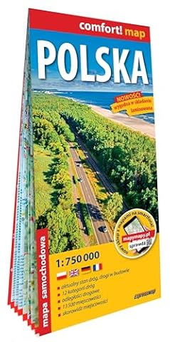 Pologne 1/750.000 (carte grand format laminée). Poland / Polska