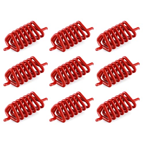 Image of Vastu Red Triangular Anti-Clockwise Spring for South, South-East Direction Used to Enhance the Energy of Fire Element |Size-1.5 Inch Approx (Pack of 9)