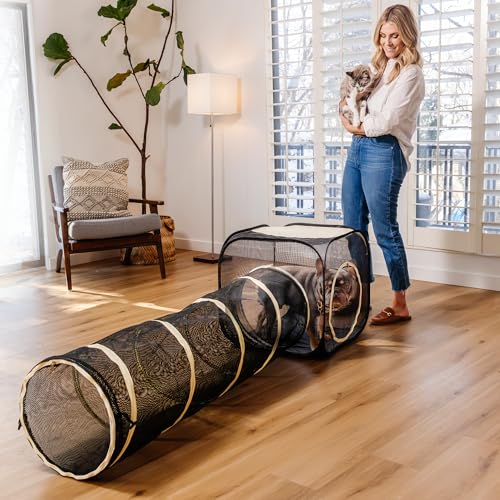 Taggle Tails Portable Puppy Playpen, Pop Up Dog Play Pen Indoors, Indoor Cat Tent, Dog Tent, Pet Pla