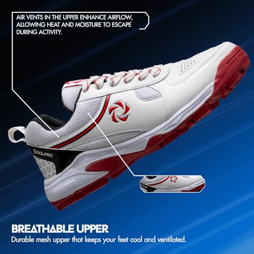 Image of SOLPRO Power Max Cricket Shoes | Cross Terrain Traction | Smooth Pivot Zone Movement | Lightweight Cushion Midsole | Breathable Airflow Upper
