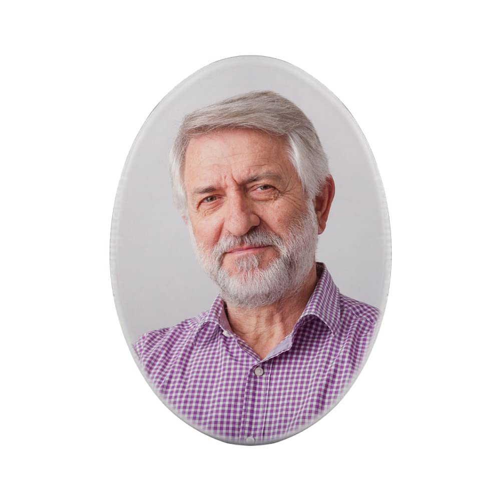 XINCHIA Piastrella Fotografica in Ceramica Personalizzata per Lapide di Tomba Ritratto Commemorativo Personalizzato Placca per Lapide per Monumento da Interno Ritratto Ornamento Colore Piastrella