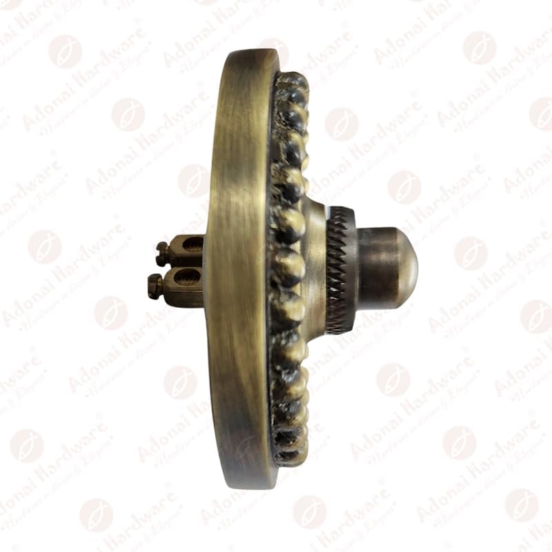 Adonai Hardware Dotted Brass Bell Push or Door Bell or Push Button (Antique Brass)