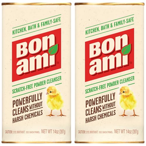 BON AMI Powder Cleanser for Kitchens & Bathrooms - All Types of Surfaces, Cleans Grime & Dirt, Polishes Surfaces, Absorbs Odors (2 Pack)