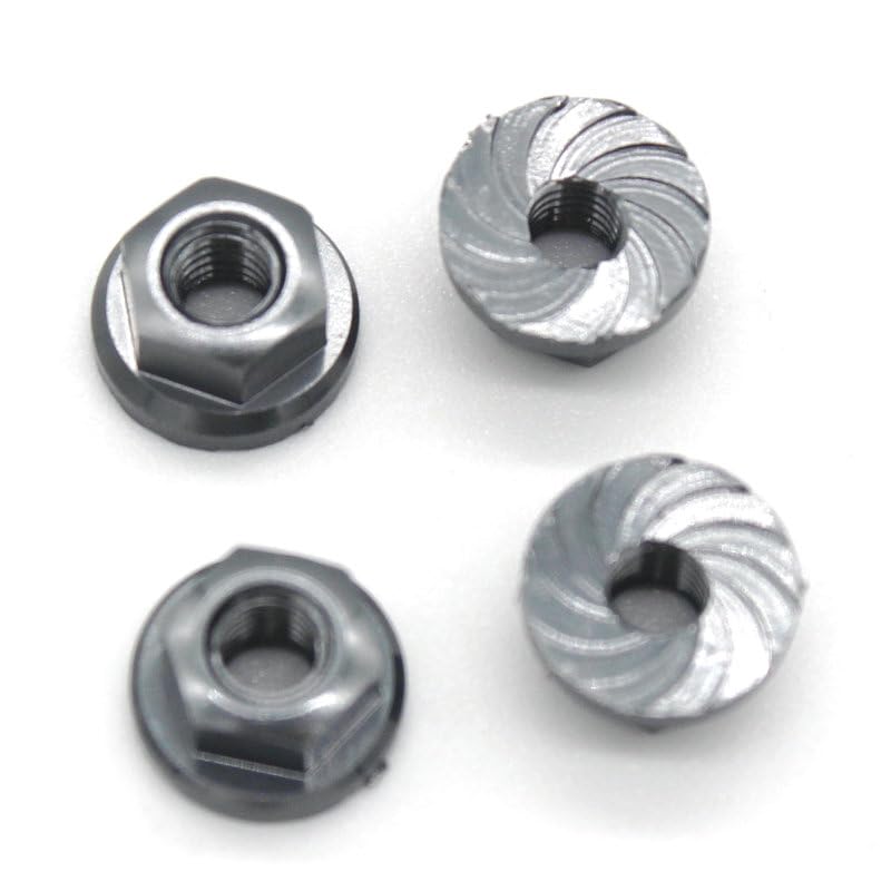 HLSONHENGM for MJX 14210 14209 14301 14302 14303 1/14 RC Remote Control car Metal Upgrade Modification Accessory M4 Lock nut(Light Grey)