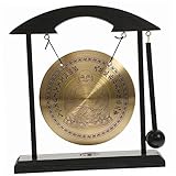 GOOHOCHY 合製ゴングオーナメント テーブルトップ装飾 デスクや棚のインテリアに 静かな音色でリラックス ホームオフィス向けデコレーション