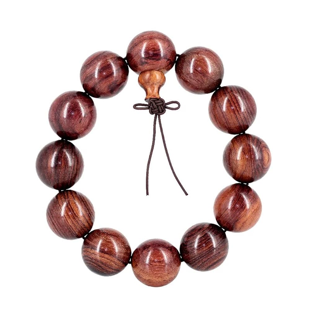 Amazon.com: 大叶黄花梨佛珠2.0手串文玩木质手链108男女佛珠手持