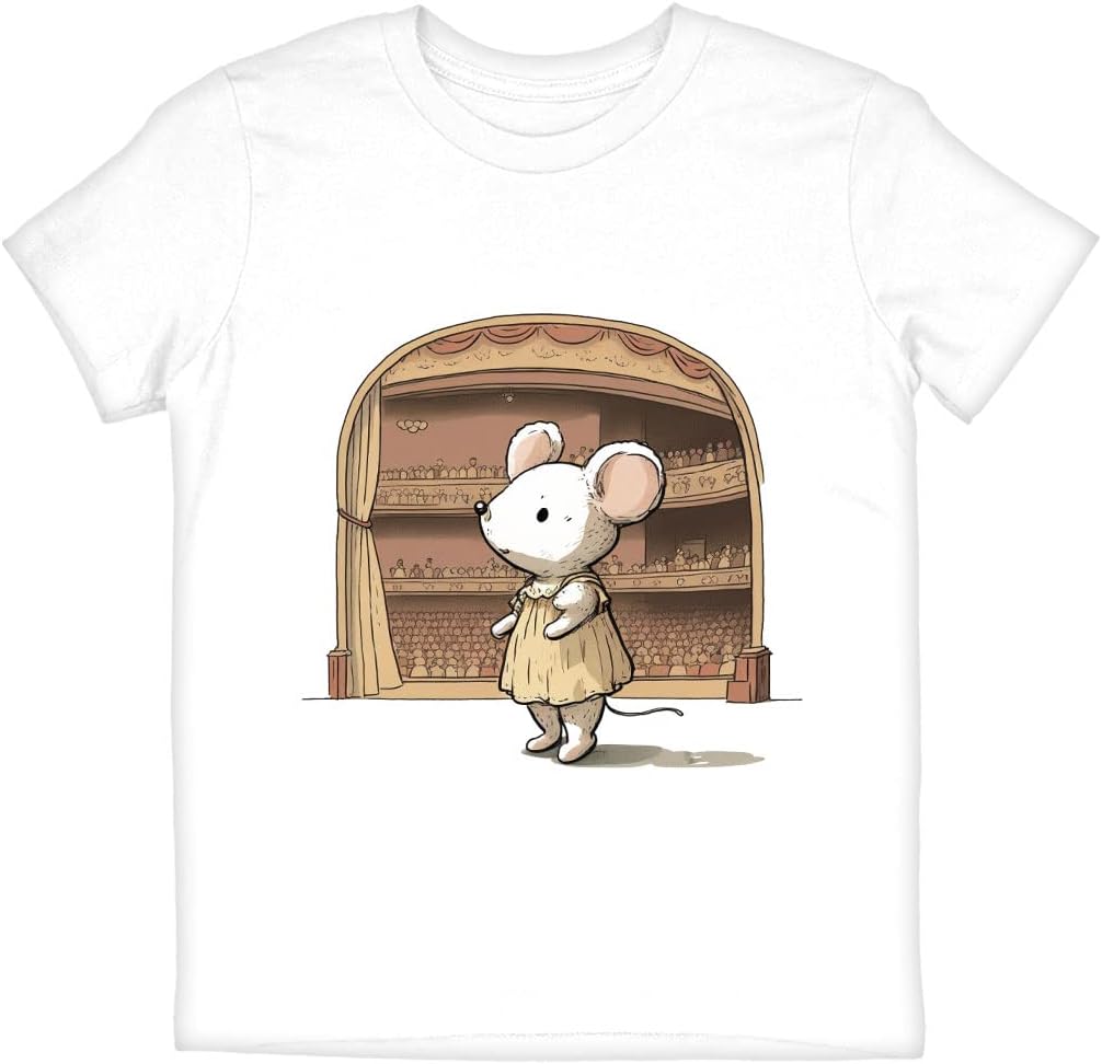 Cute Animal Kids' T-Shirt - Rat T-Shirt - Illustration Tee Shirt for Kids
