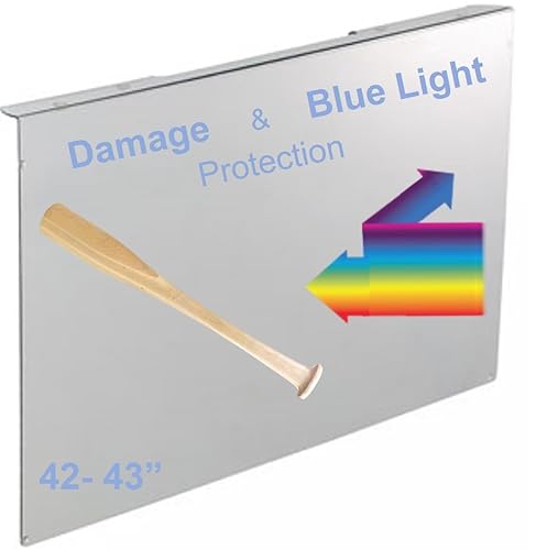 VizoBlueX 42-43 inch Blue Light and Damage TV Screen Protector. Protection Shield & Anti-Blue Light Filter Blocking UV for LCD LED 4K OLED QLED (38.0 x 22.0 inch) - 42 - 43 inch