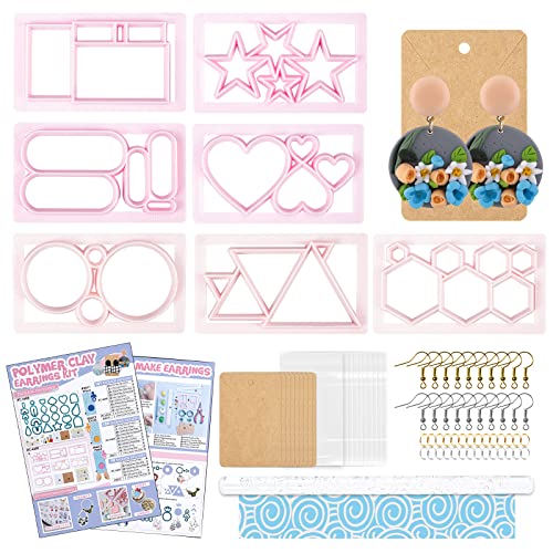 Emporte-pièces en argile polymère FUNSHOWCASE | Kit de 79 pièces pour bijoux