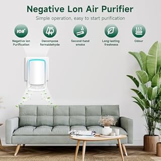 Jostart Ionisateur Purificateur d'air pour personnes allergiques, lot de 3 purificateurs d'air à ions négatifs à brancher pour appartements, salles fumeurs, toilettes pour animaux domestiques, bureaux