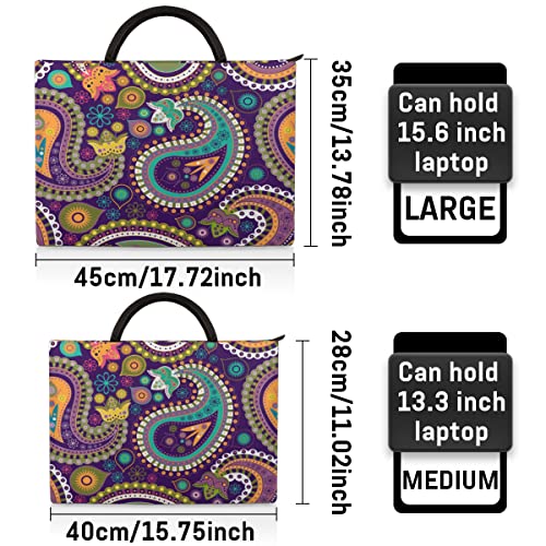 Laptop Sleeve Colorful Flowers Paisley 15 15.6 16 17 Inch Laptop Case Computer Carrying Bag Notebook Handbag #TOP1