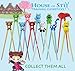 Kids Training Chopsticks for Toddlers, Kids and Adults – Removable Finger Helpers, Animal Design, BPA-Free, Dishwasher-Safe (Animals 4-Pack)