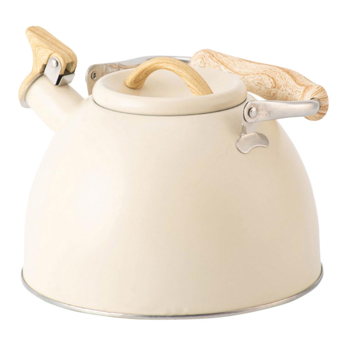 Bouilloire sifflante en acier inoxydable SHOWERORO au design beige épuré