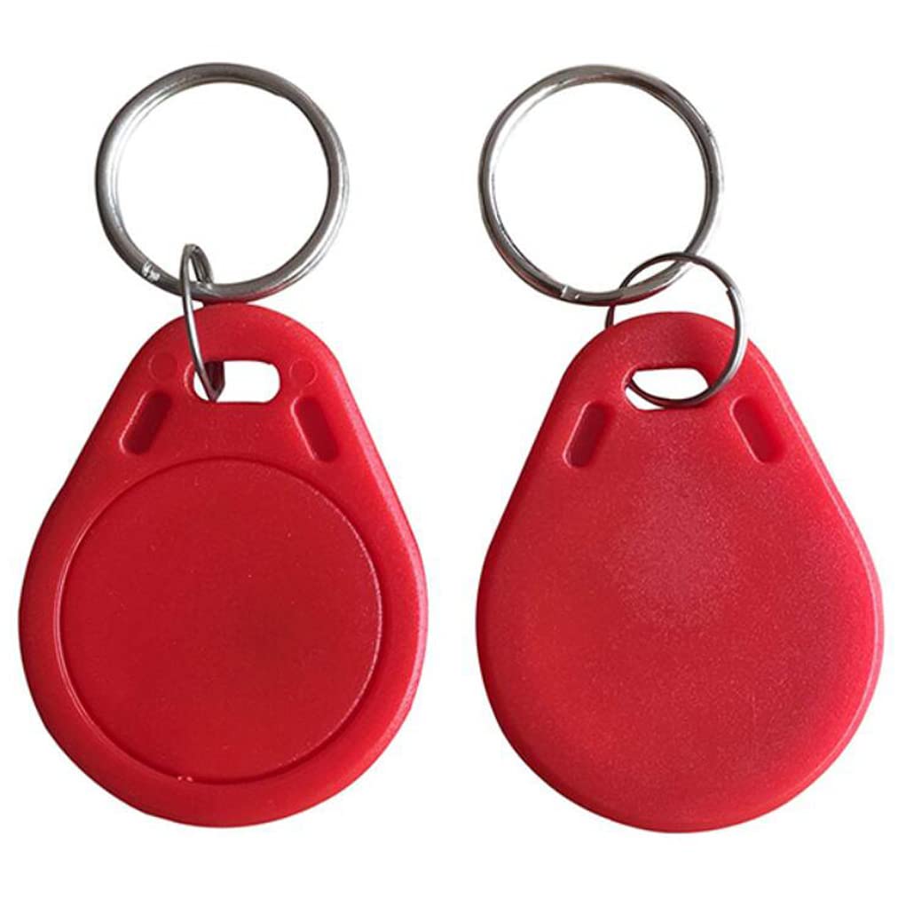 IC+ID Dual Chip RFID Key Fobs 125kHz+13.56MHz Dual Frequecy RFID Key Tags Pack of 100 (White)